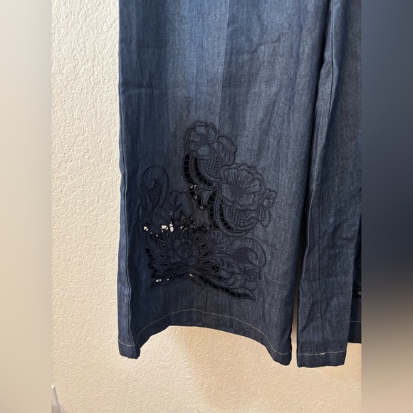 NEW WITH TAGS JADE Johnny Was Frankie Easy Pant Size Women’s Medium Boho Floral - Picture 3 of 9